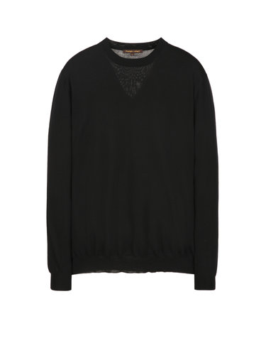 블랙《Royal Merino》라운드 스웨터