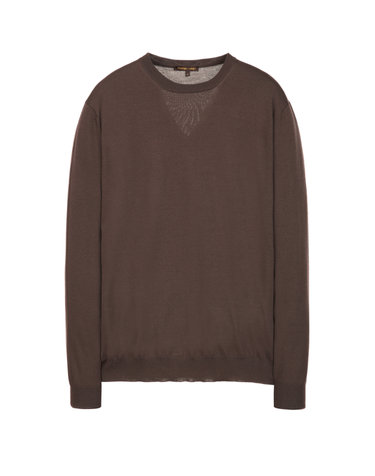 브라운《Royal Merino》라운드 스웨터