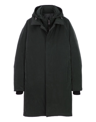 블랙《Detachable Goose》2-WAY 파일럿 트렌치 코트