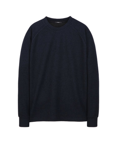 네이비《Wool Terry》롱 슬리브 티셔츠