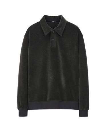 블랙《Twiil Velour》카라 맨투맨