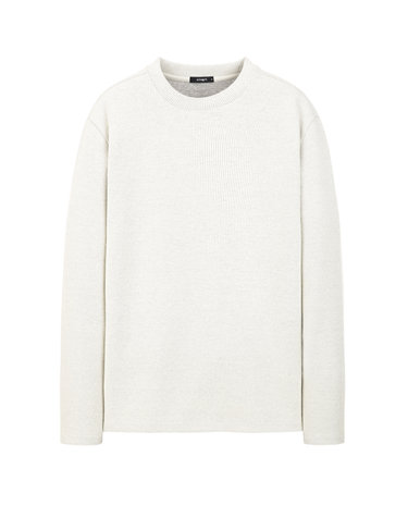 크림《WoolRib Jersey》롱 슬리브 티셔츠