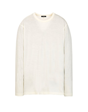 화이트《Premium Wool》longSleeve 티셔츠