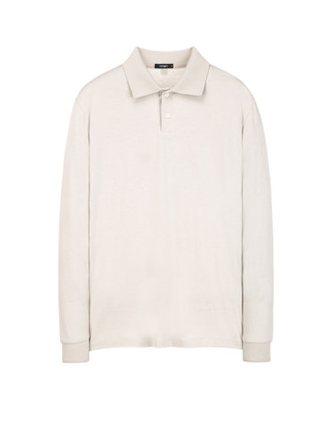 라이트베이지《Cashmere Blended》Lite 긴팔 카라넥