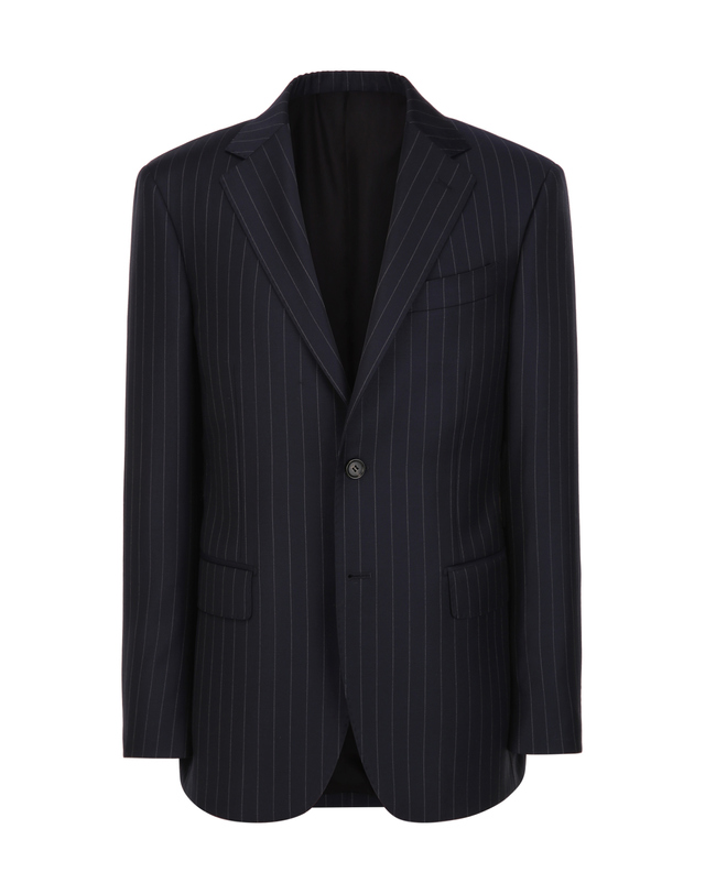 알레그리 다크네이비 E.ZEGNA《Modern TAILORING》 Pinstripe 수트 진한 네이비 착용컷