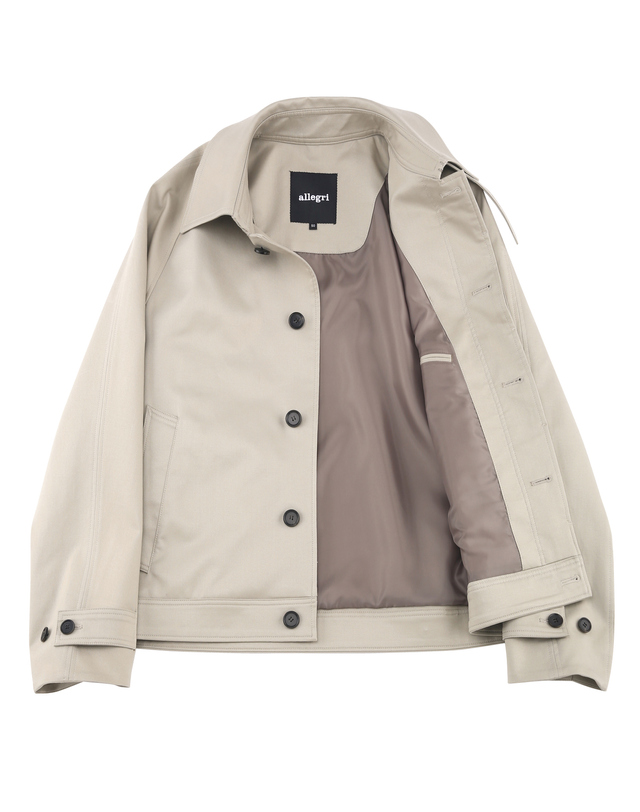 알레그리 베이지《RayCot》 Trench Blouson 점퍼 착용컷
