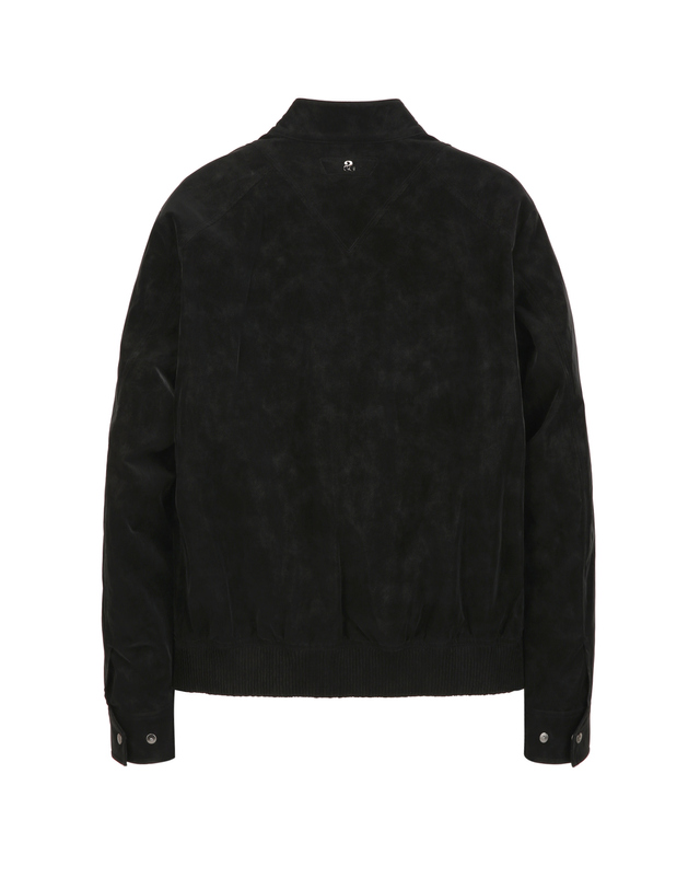 알레그리 블랙 《Velour Twill》 싱글라이더 점퍼 착용컷