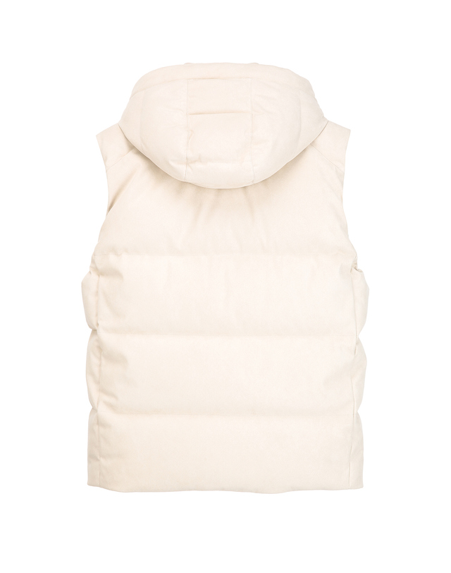 알레그리 Beige《Faux Suede》[Italy Goose]Down Vest Jumper 베이지 상세