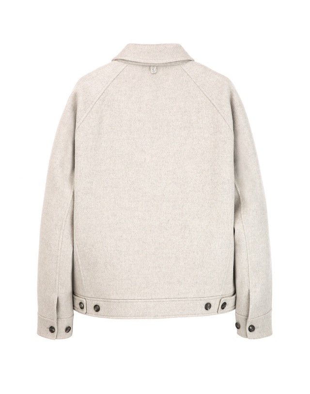 알레그리 베이지《Cashmere Blended》핸드메이드 트러커 점퍼 상세