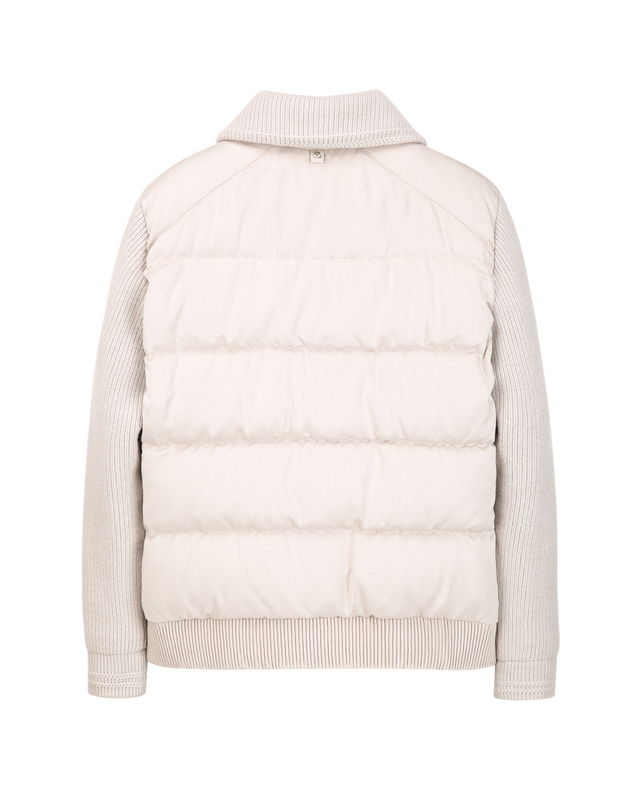 알레그리 라이트베이지《Faux Suede》[Siberian Goose] 하이브리드 점퍼 밝은 베이지 상세