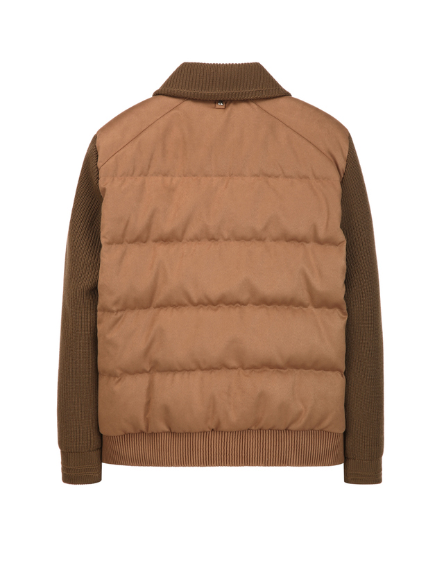 알레그리 브라운《Faux Suede》[Siberian Goose] 하이브리드 점퍼 상세