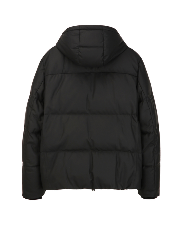 알레그리 블랙《Luxury Real Leather》[Siberian Goose] 무광 양가죽 후디 다운 점퍼 상세
