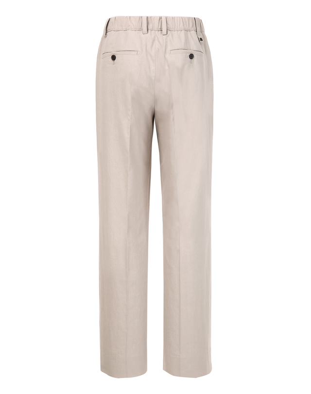 알레그리 아이보리《Cotton Garment Washed》[Wide Fit] 팬츠 진한 베이지 착용컷