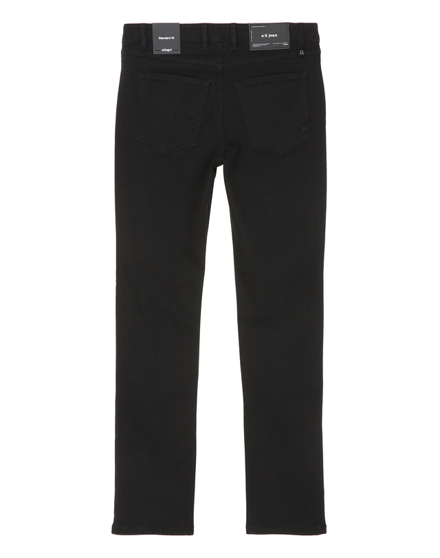 알레그리 블루《TUSA》[Standard Fit] DENIM 팬츠 블랙 착용컷