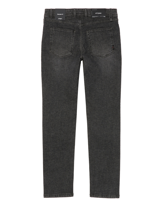 알레그리 다크그레이《ROYO》[Standard Fit] DENIM 팬츠 진한 그레이 착용컷