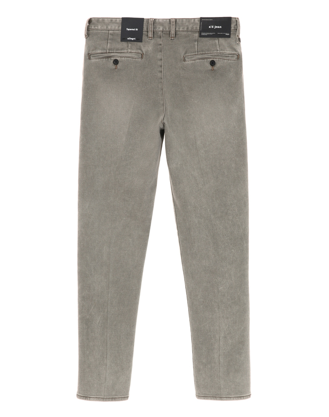 알레그리 다크카키《TUSA》Tapered 1-Tuck ] DENIM 팬츠 진한 카키 착용컷