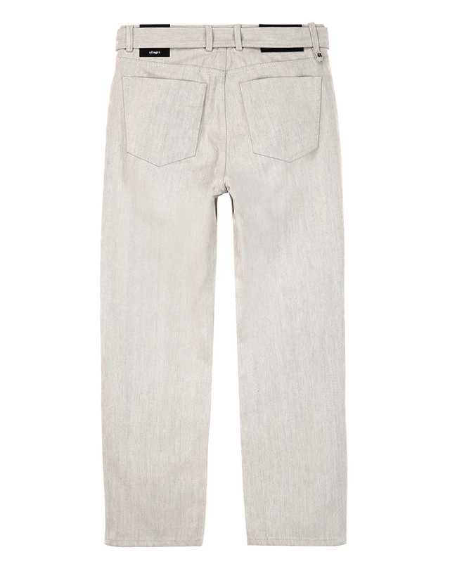 알레그리 오프화이트《Tailored Trousers》VELVET DENIM 팬츠 미색 착용컷