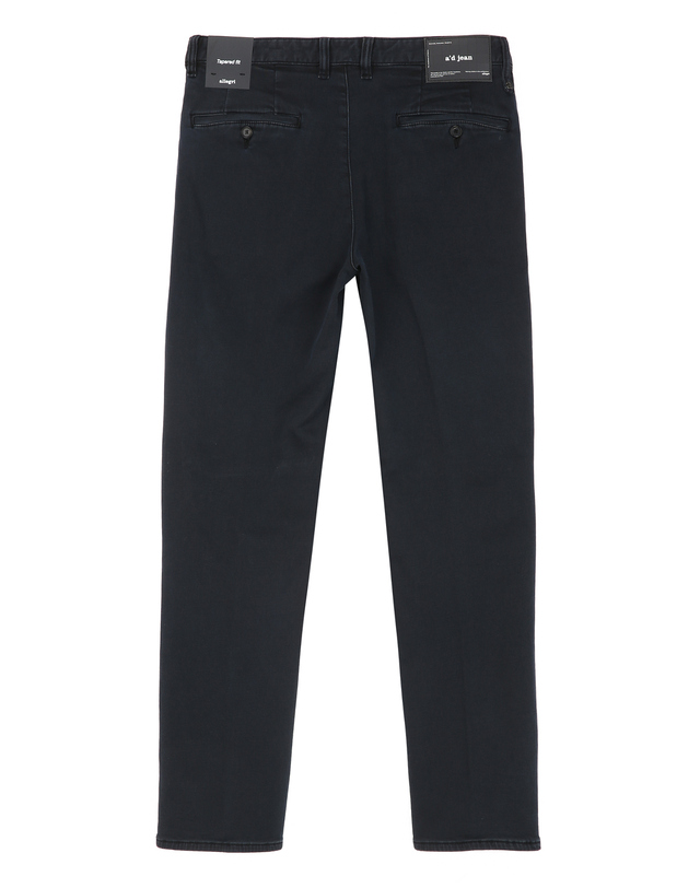 알레그리 다크네이비《Back-Brushed》[Slim 1Tuck Fit] 데님 진한 네이비 착용컷