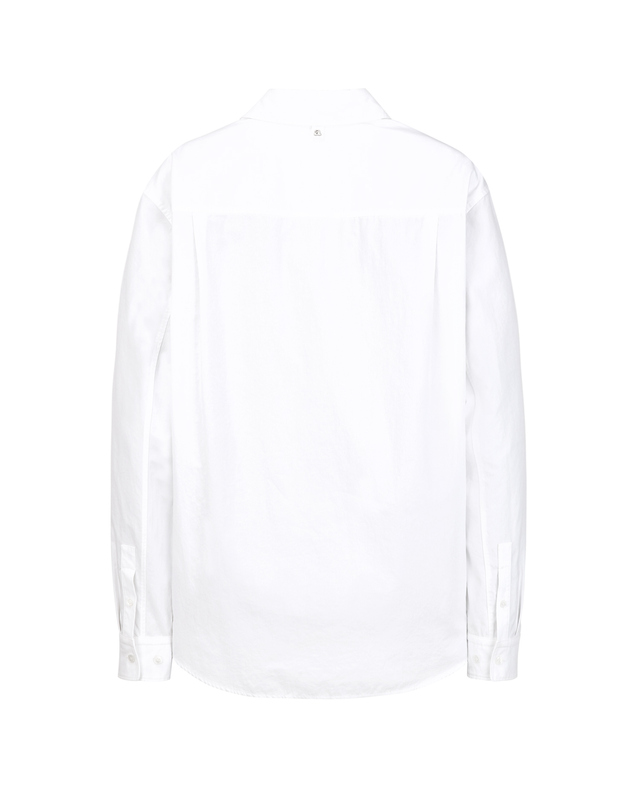 알레그리 화이트 《Washed Cotton》[Comfort Fit] 셔츠 흰색 착용컷