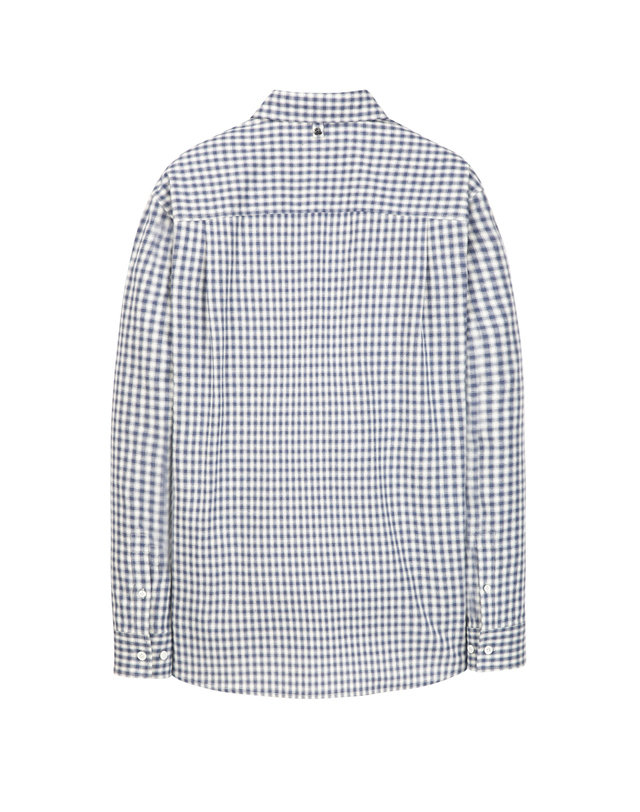 알레그리 블루《Cotton Flannel》[Regular Fit] 셔츠 착용컷