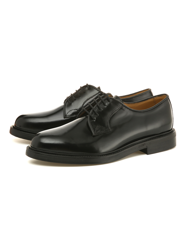 알레그리 [Via ALLEGRI] Black Leather Plain Toe Classic Derby 블랙 착용컷