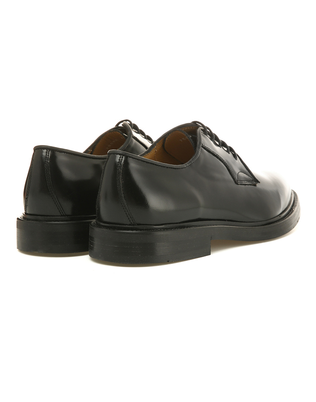 알레그리 [Via ALLEGRI] Black Leather Plain Toe Classic Derby 블랙 착용컷