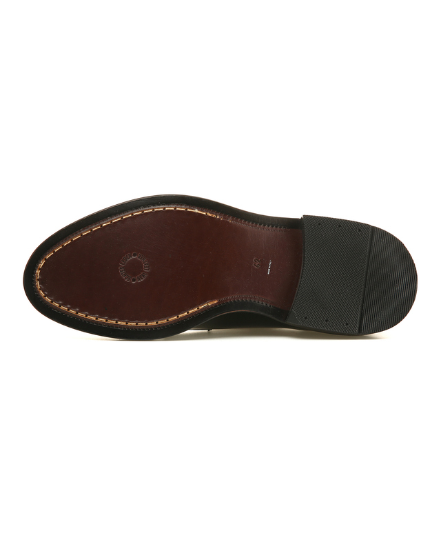 알레그리 [Via ALLEGRI] Black Leather Plain Toe Classic Derby 블랙 상세