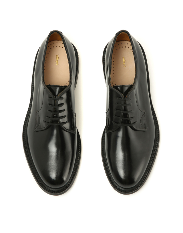 알레그리 [Via ALLEGRI] Black Leather Plain Toe Classic Derby 블랙 상세