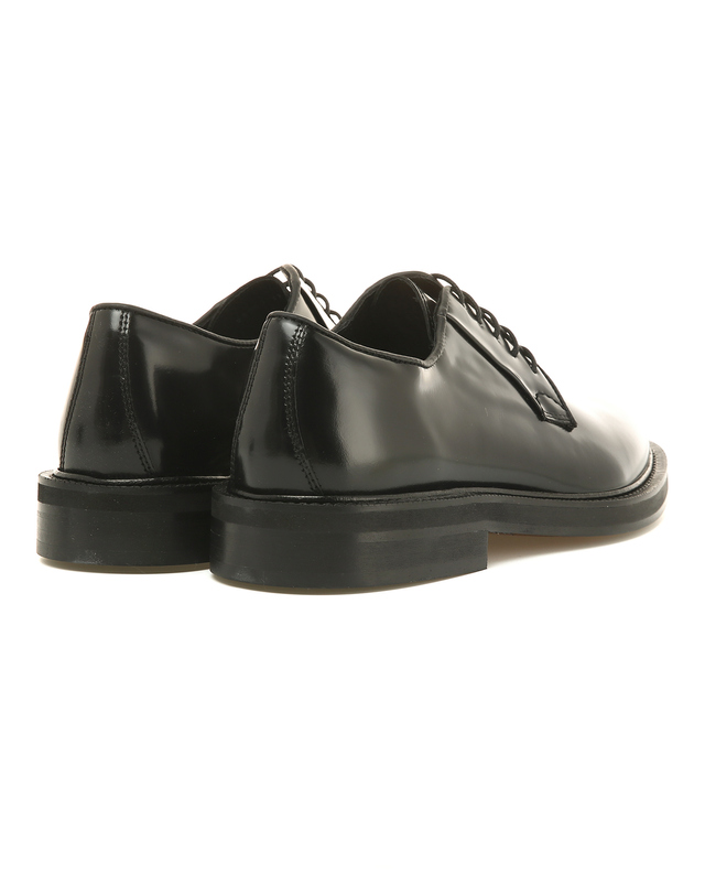 알레그리 [Via ALLEGRI] Black Leather Plain Toe Casual Derby 블랙 착용컷