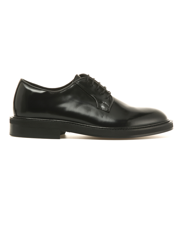 알레그리 [Via ALLEGRI] Black Leather Plain Toe Casual Derby 블랙 착용컷