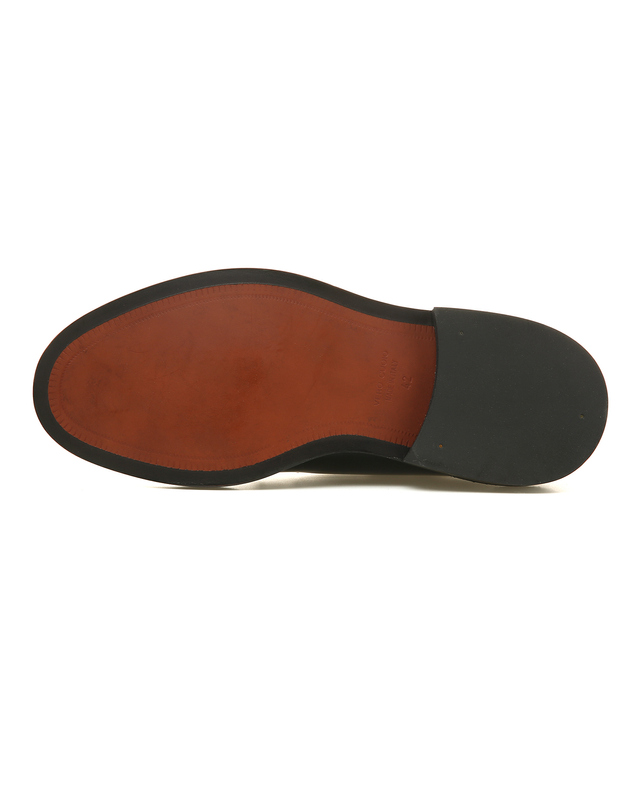 알레그리 [Via ALLEGRI] Black Leather Plain Toe Casual Derby 블랙 상세