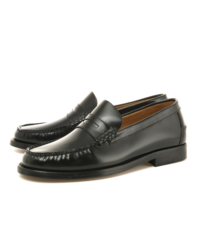 알레그리 [Via ALLEGRI] Black Leather Penny 블랙 착용컷
