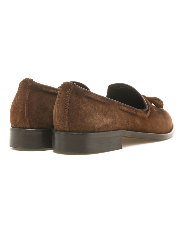 알레그리 [Via ALLEGRI] Brown Suede Tassel Loafer 진한 브라운 착용컷