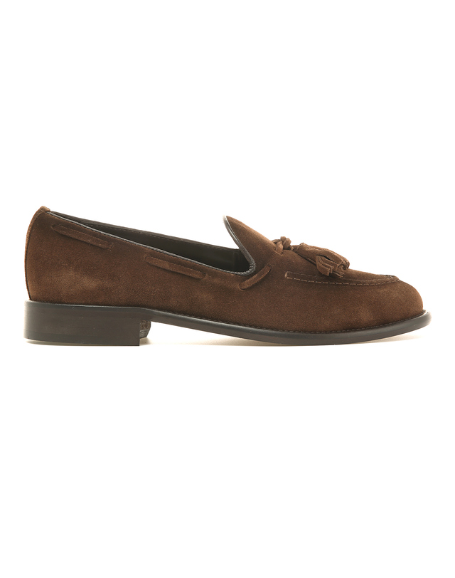 알레그리 [Via ALLEGRI] Brown Suede Tassel Loafer 진한 브라운 착용컷