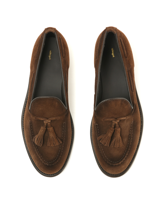 알레그리 [Via ALLEGRI] Brown Suede Tassel Loafer 진한 브라운 상세