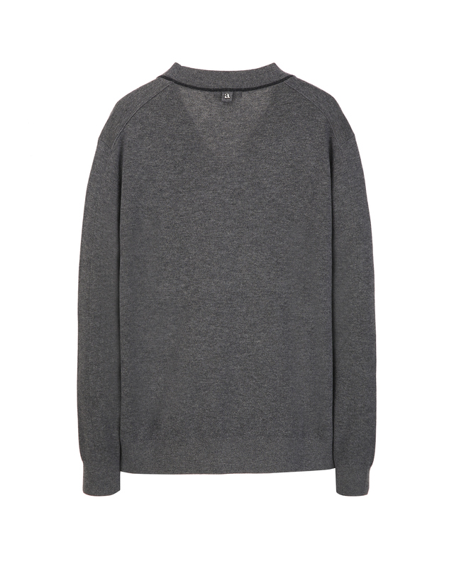 알레그리 챠콜《Wool Milano》가디건 차콜 그레이 착용컷