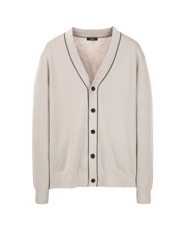알레그리 베이지《Wool Milano》가디건 착용컷