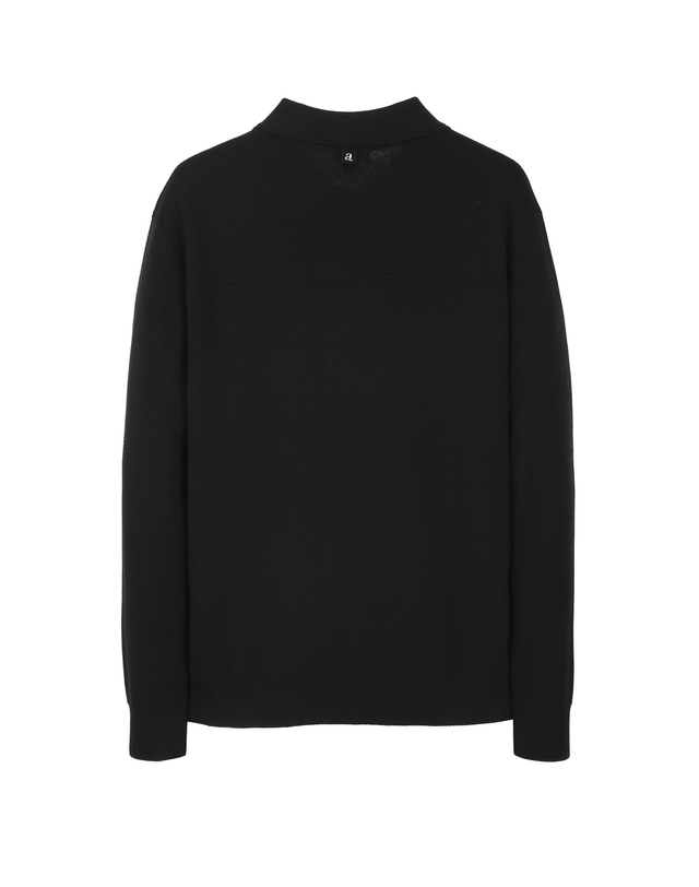 알레그리 블랙《Wool Milano》카라 가디건 착용컷