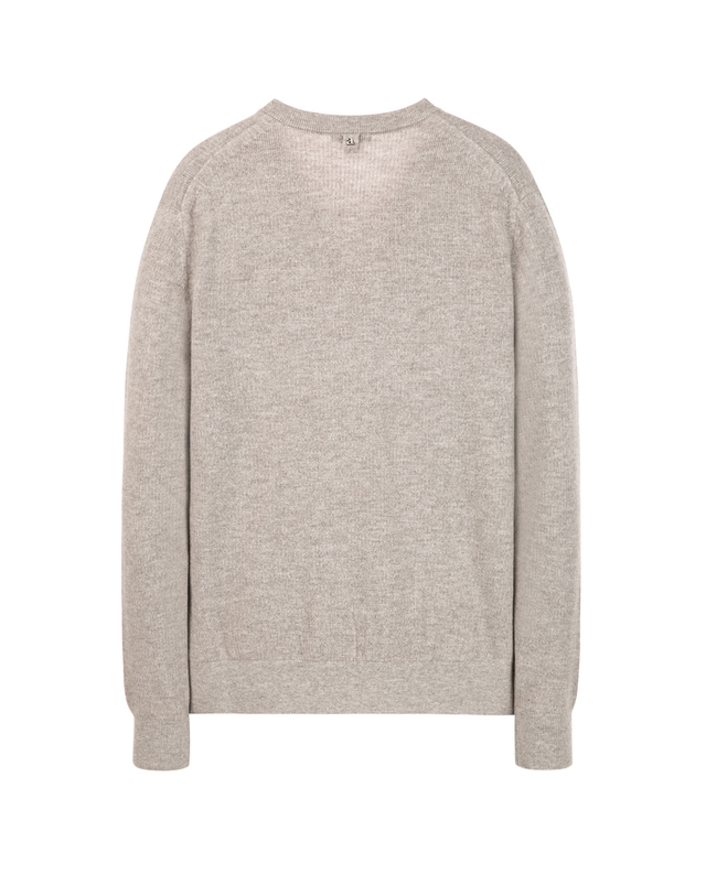 알레그리 베이지 《Wool Cashmere》 Relaxed Neck 스웨터 착용컷