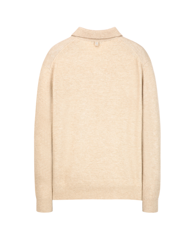 알레그리 베이지《Italy Natural Wool》카라 스웨터 상세