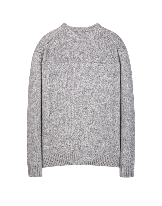알레그리 그레이《Italy Natural Wool》크루넥 스웨터 착용컷