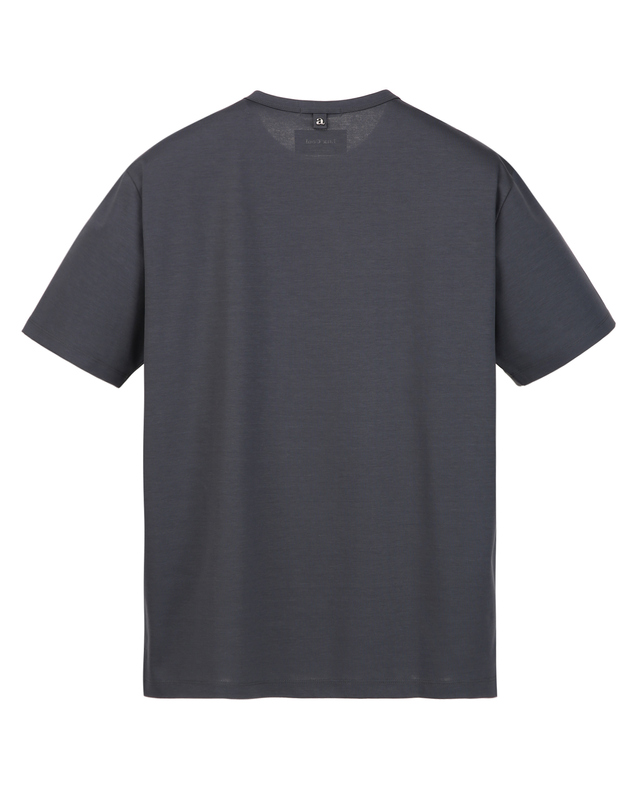 알레그리 터콰이즈블루《LuxCool》[New Comfort Fit] 라운드 티셔츠 청록 착용컷