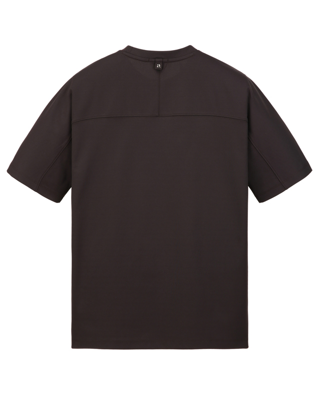 알레그리 다크브라운《LuxCool Phase》[New Comfort Fit] 라운드 티셔츠 진한 브라운 착용컷