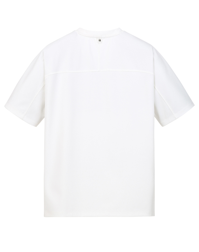 알레그리 화이트《LuxCool Phase》[New Comfort Fit] 라운드 티셔츠 흰색 착용컷