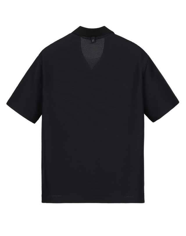 알레그리 블랙《Performance Jersey》카라넥 티셔츠 착용컷