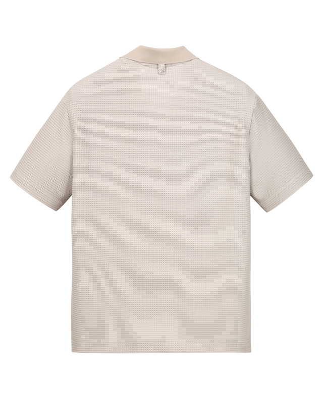 알레그리 베이지《Performance Jersey》카라넥 티셔츠 착용컷