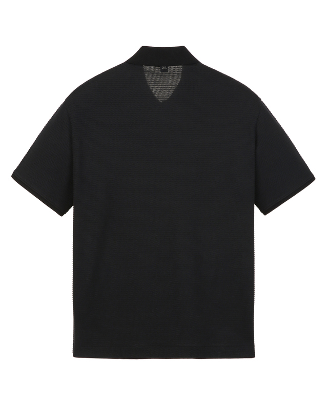 알레그리 블랙《Performance Jersey》카라넥 티셔츠 착용컷