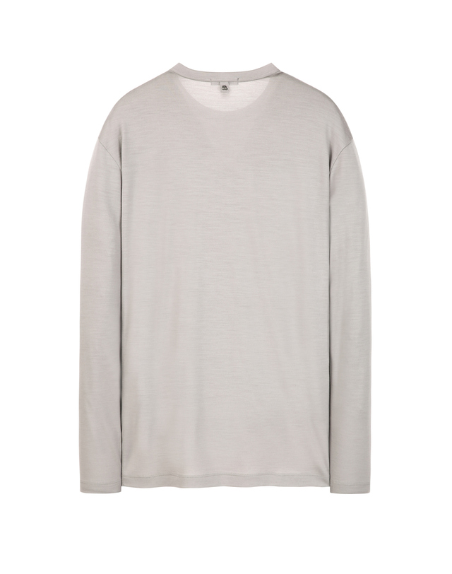 알레그리 라이트그레이《Premium Wool》longSleeve 티셔츠 밝은 그레이 착용컷