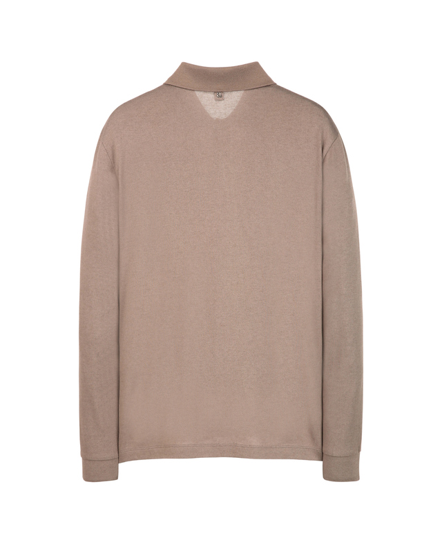 알레그리 브라운《Cashmere Blended》Lite 긴팔 카라넥 착용컷