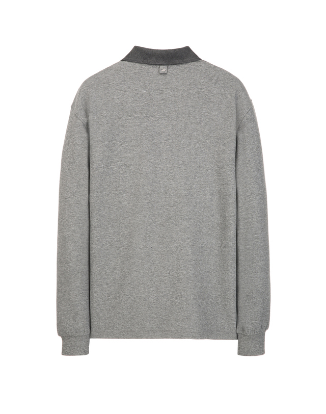알레그리 그레이《Denim Trim》카라넥 맨투맨 착용컷
